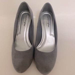 Gray Suede Pump